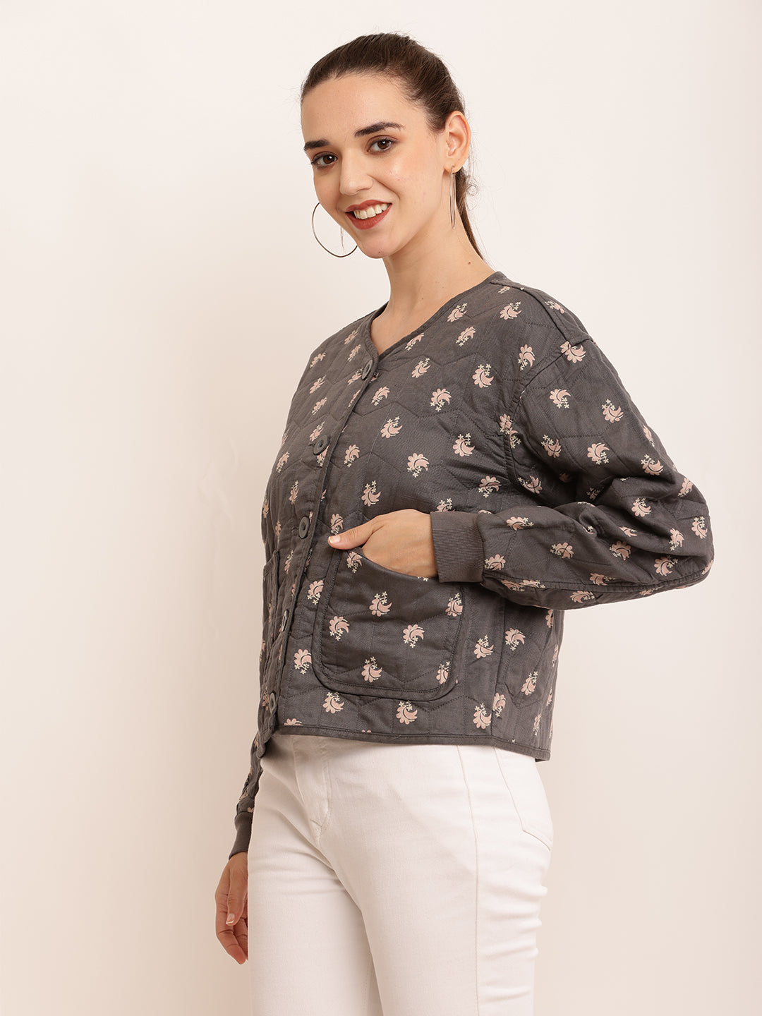 Women Comfy Quilted Jacket