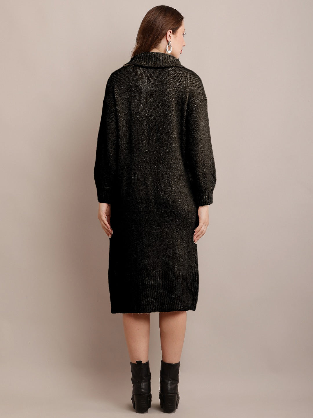 Women Black Sweater Dress