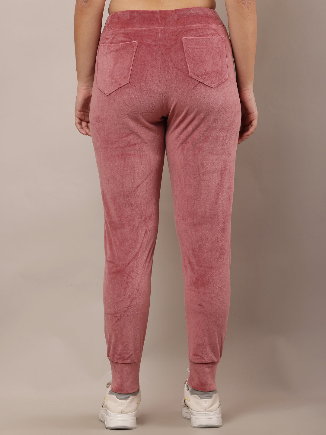 Women Light Wine Winter Soft Polyester Pyjama with Waistband