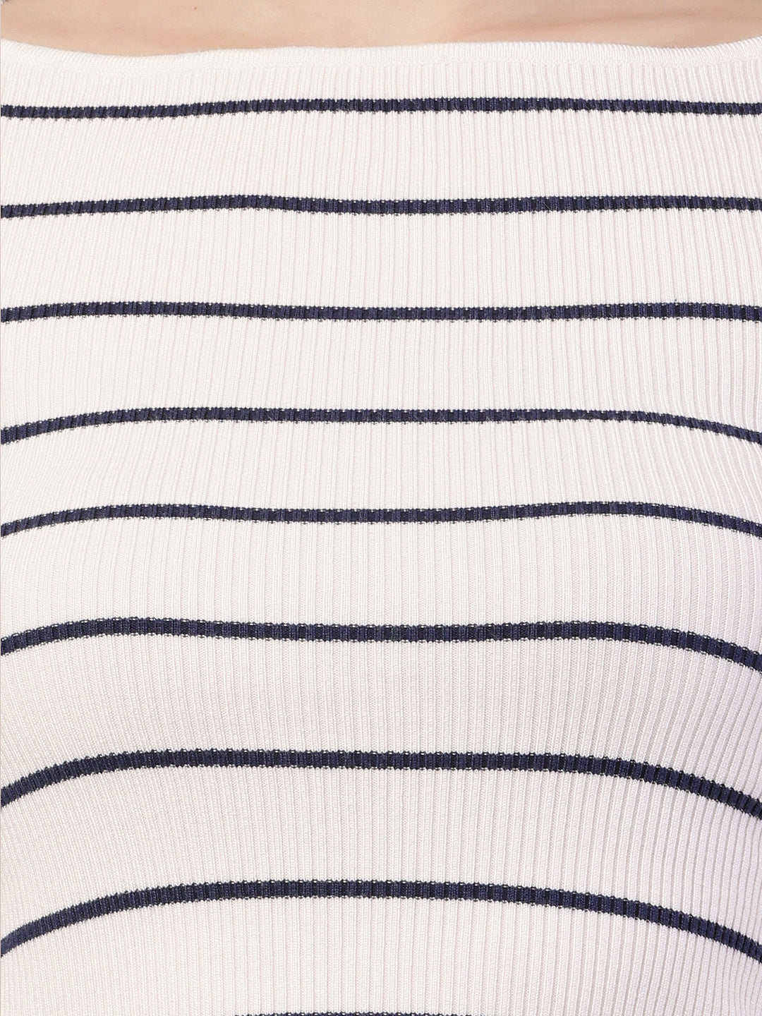 Women  Ribbed White Top