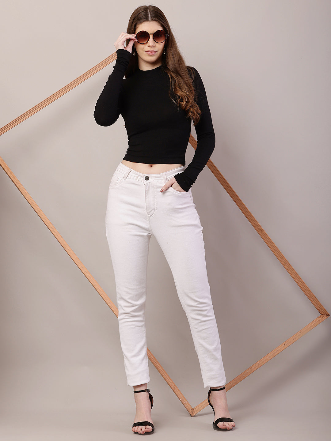 Women Full Sleeve Black Sweater