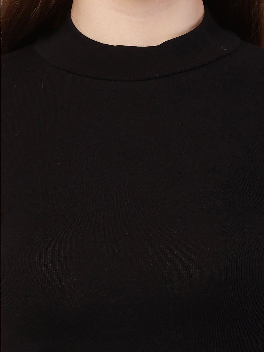 Women Full Sleeve Black Sweater