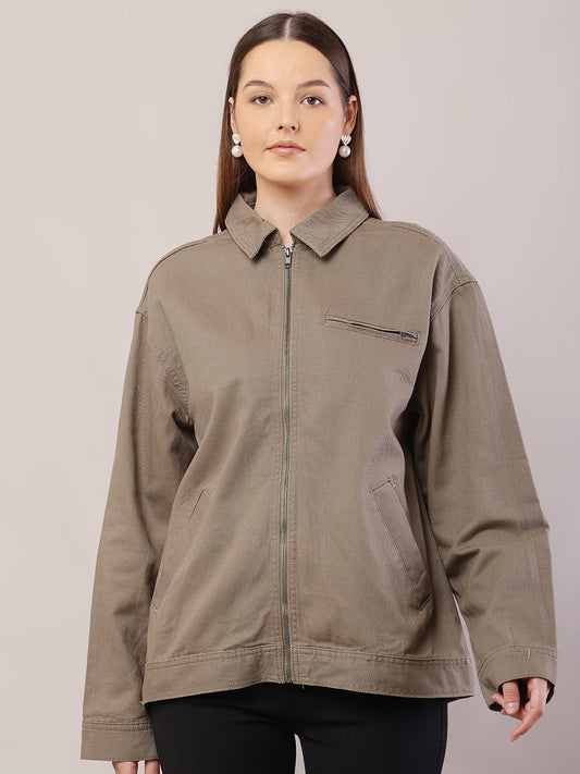 Women Dark Green Jacket