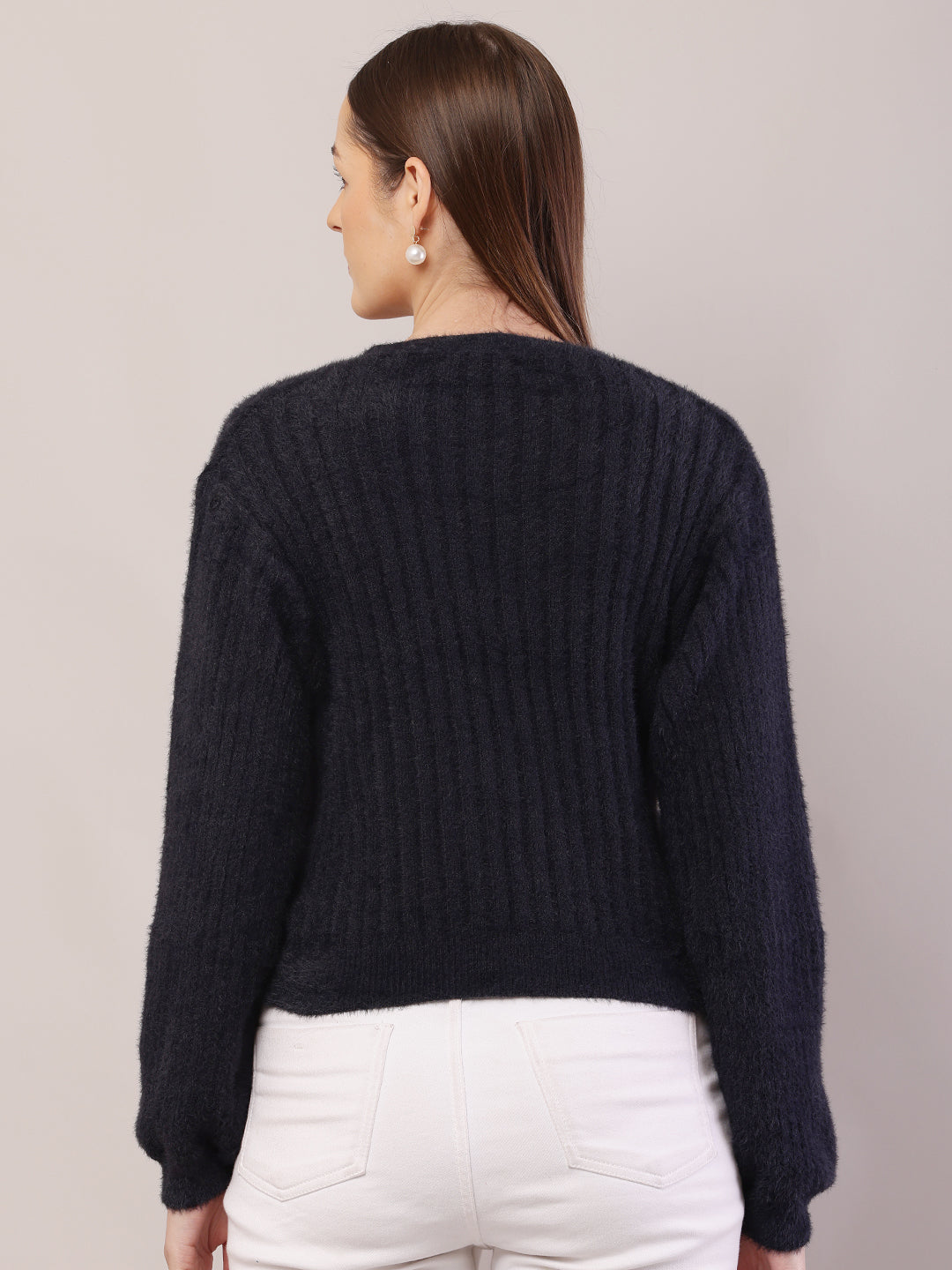 Women Dark Blue Cardigan