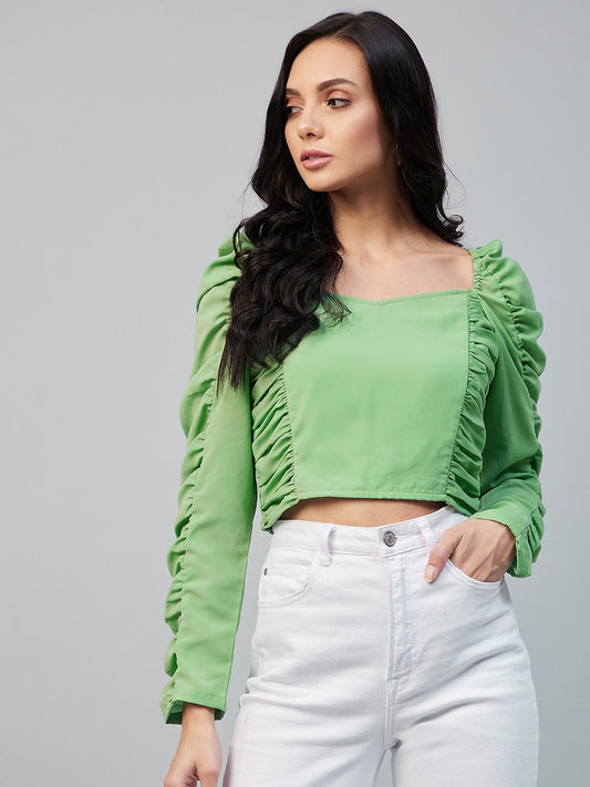 Women Mint Green Regular Top