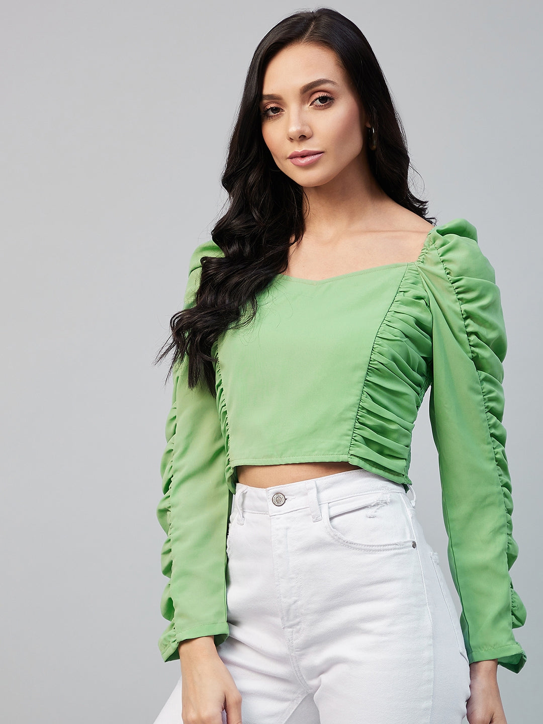 Women Mint Green Regular Top