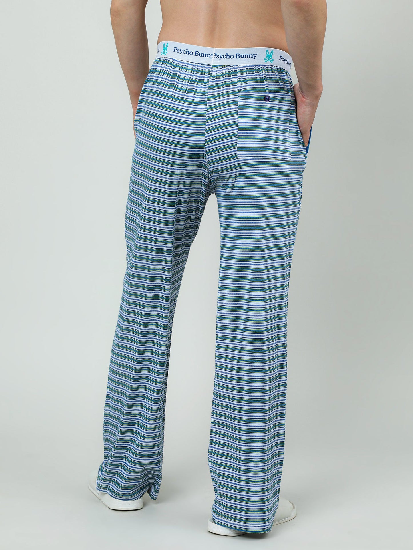 Blue Cotton Jogger Pants