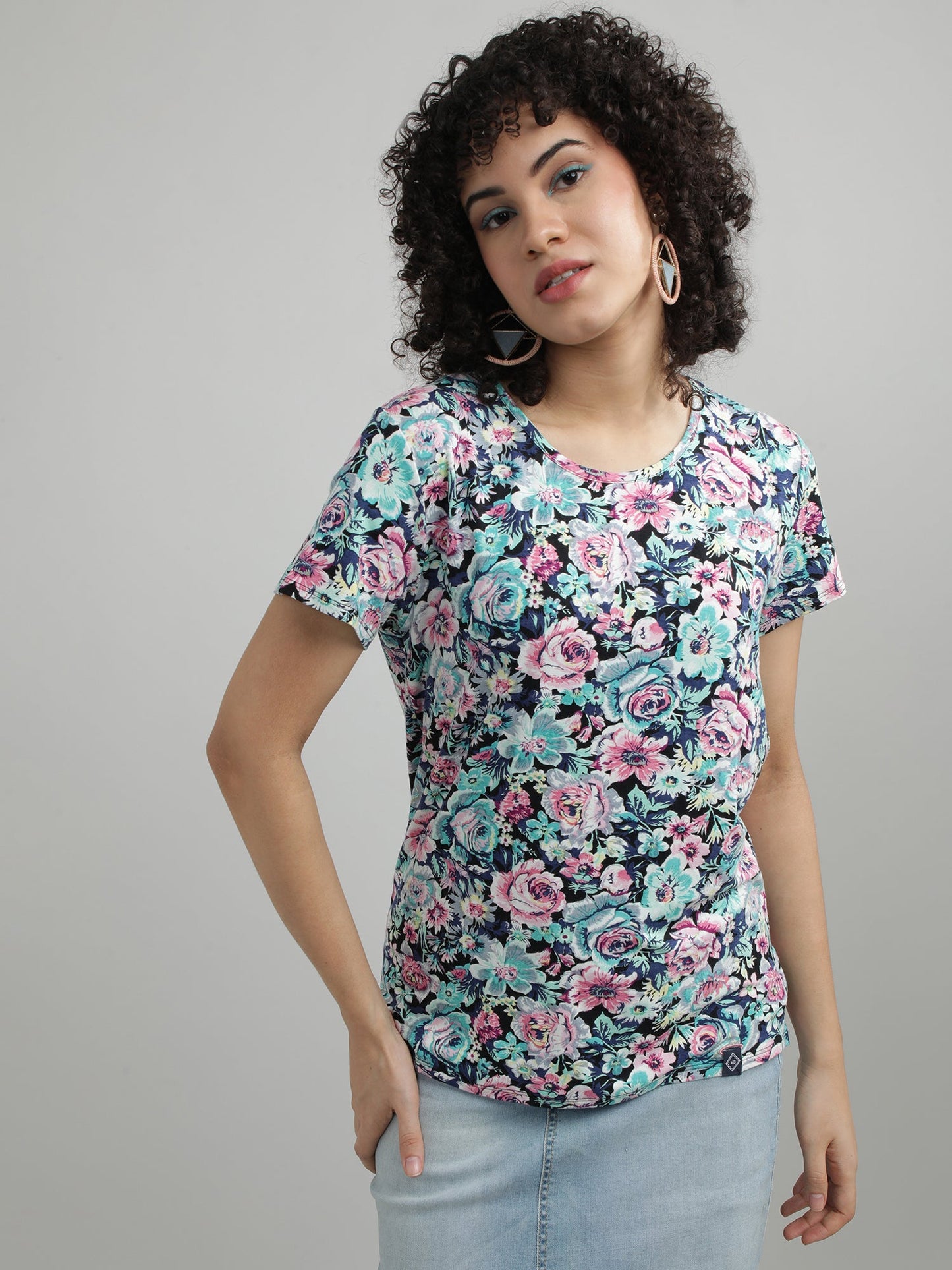 Women Printed  Short Sleeves T shirt