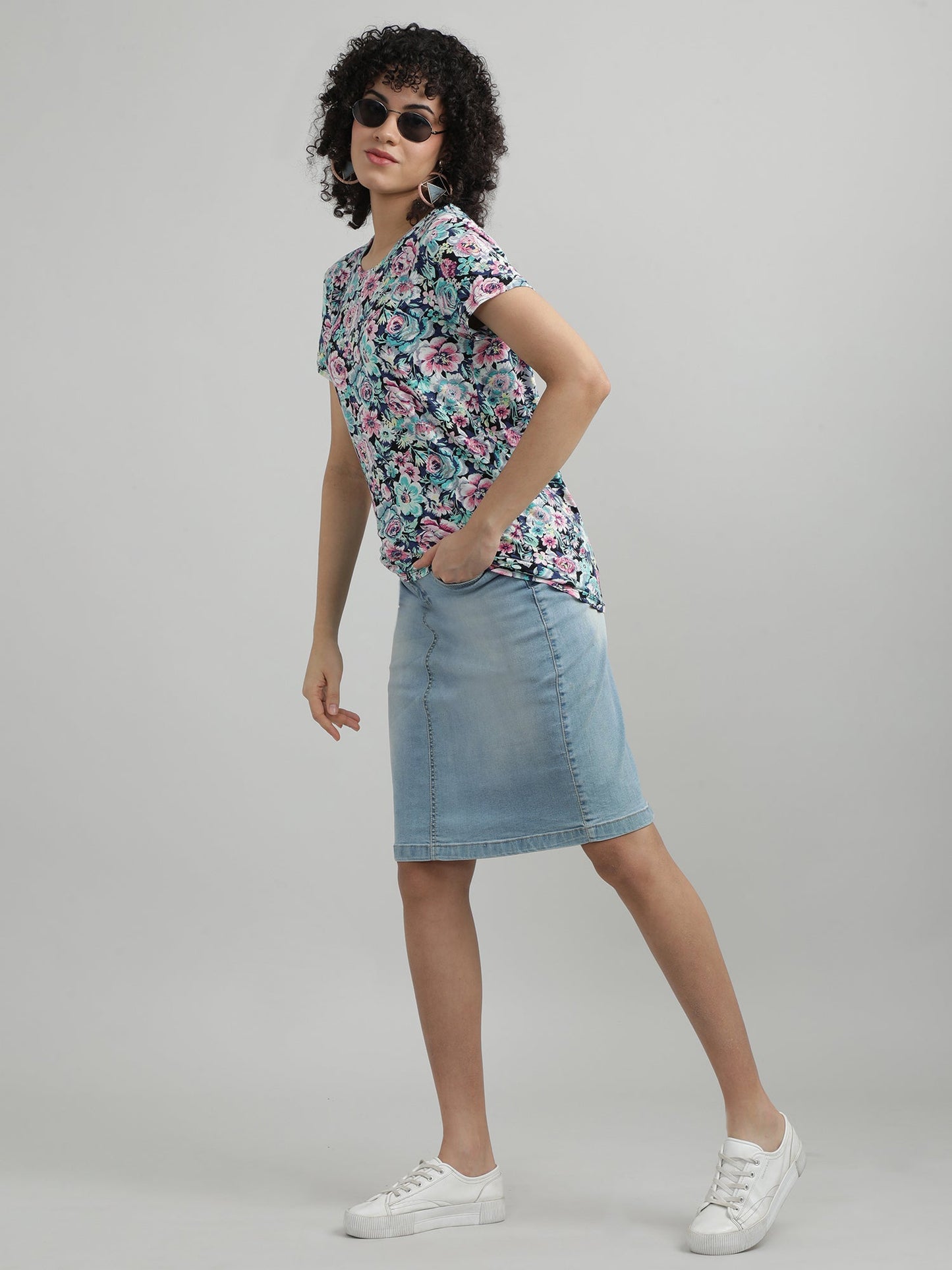 Women Printed  Short Sleeves T shirt