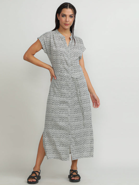Women Viscose White Easy Dress