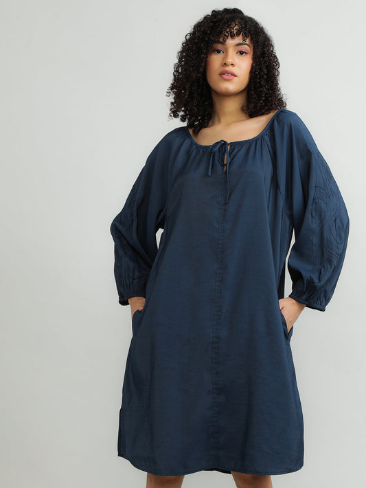 Women Modal Navy Dress