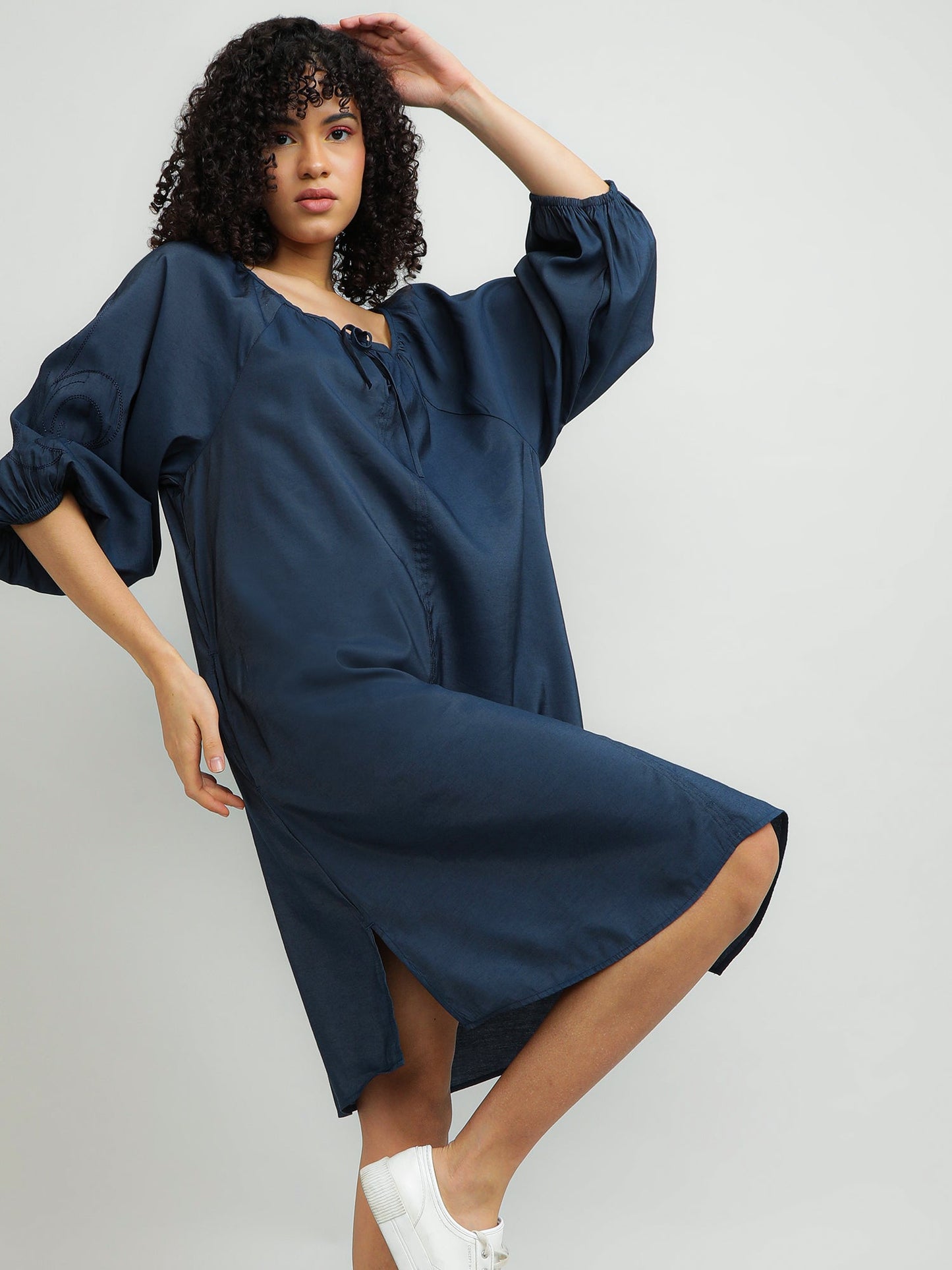 Women Modal Navy Dress