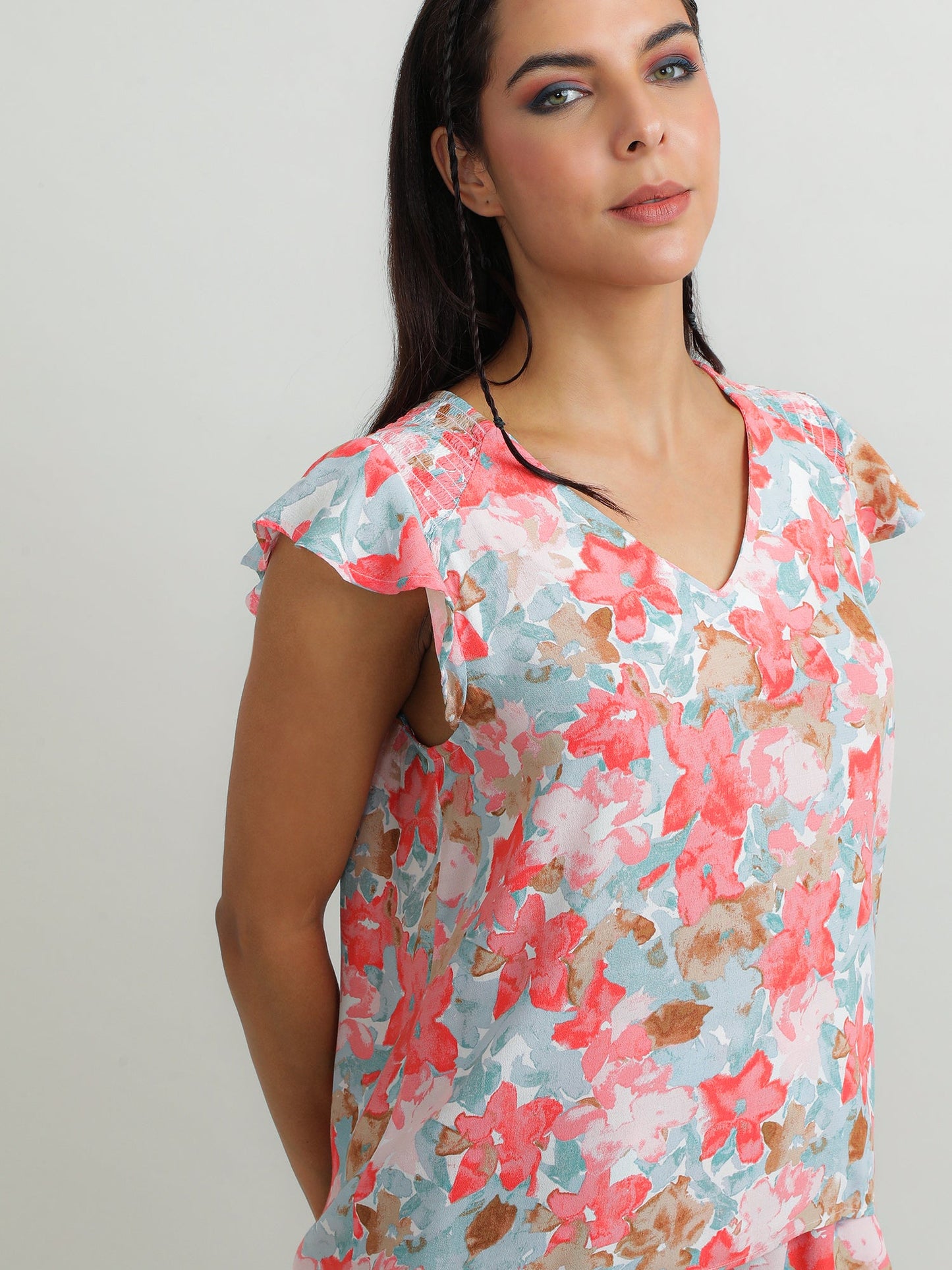 Women Viscose Pink Fresh Top