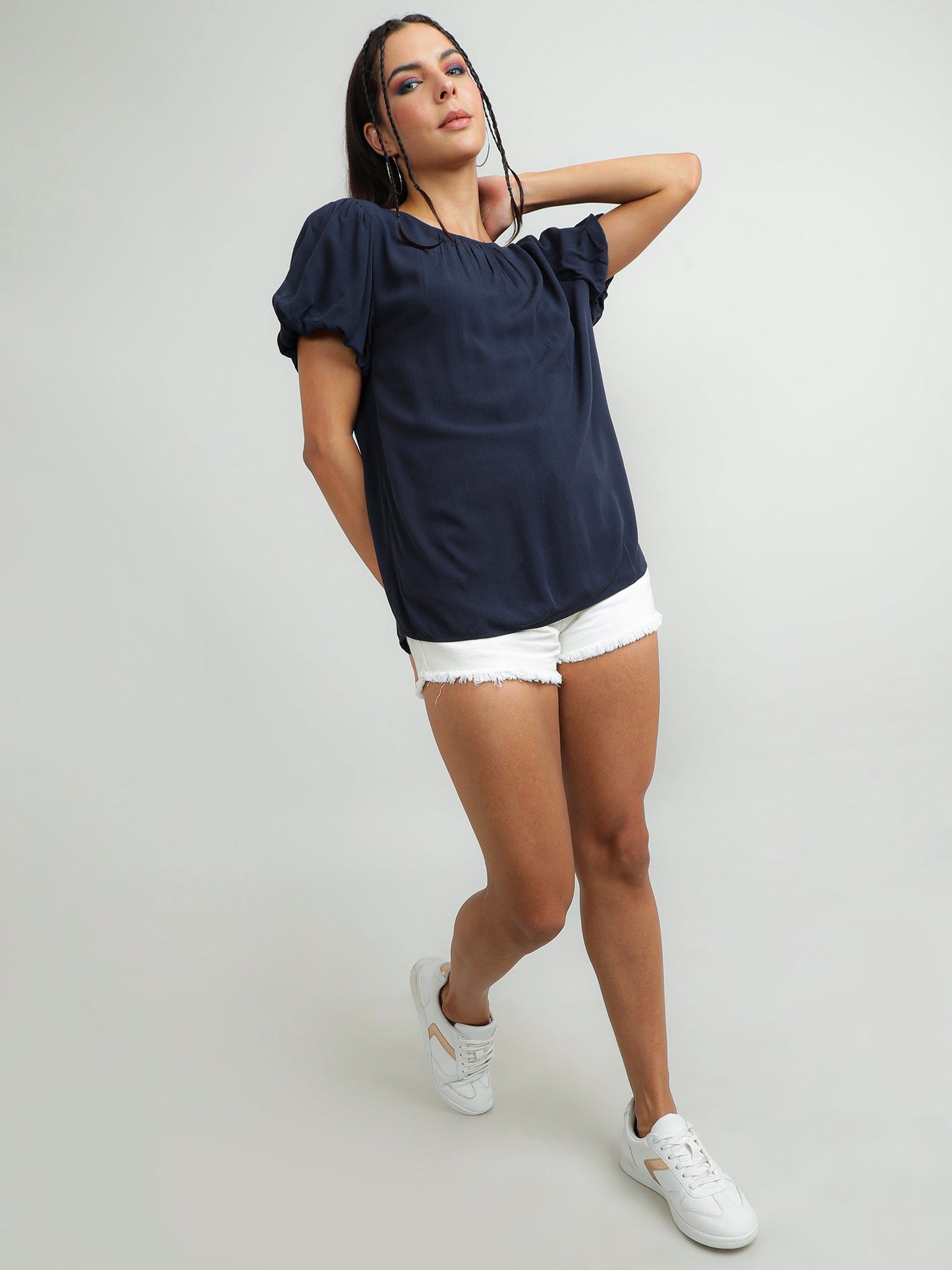 Women Viscose Navy Top