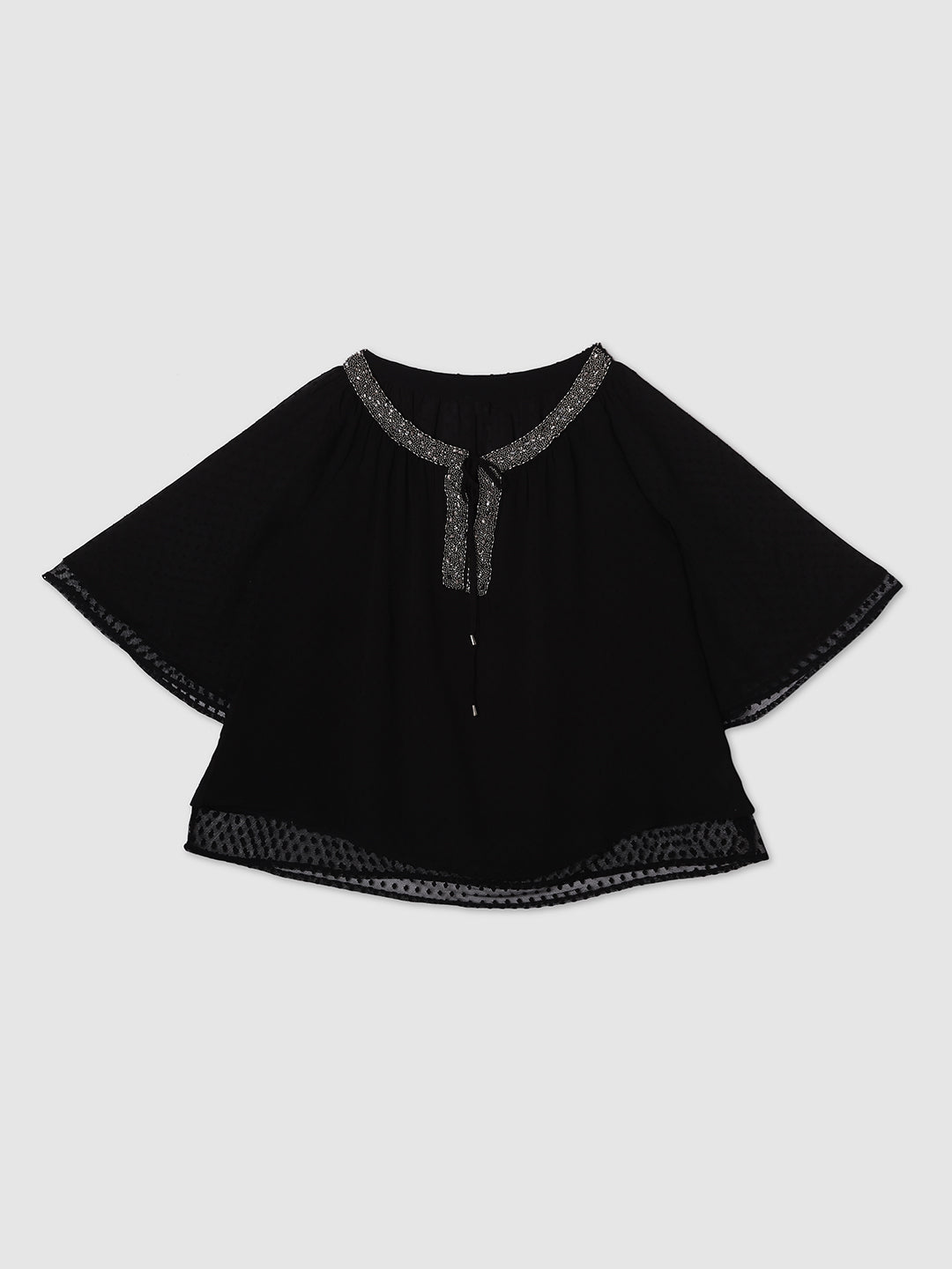 Women Black A-Line Top