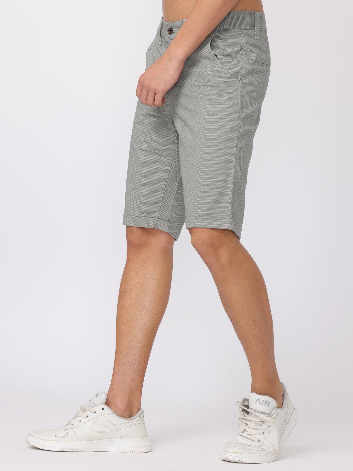 Men Grey Regular Fit Shorts