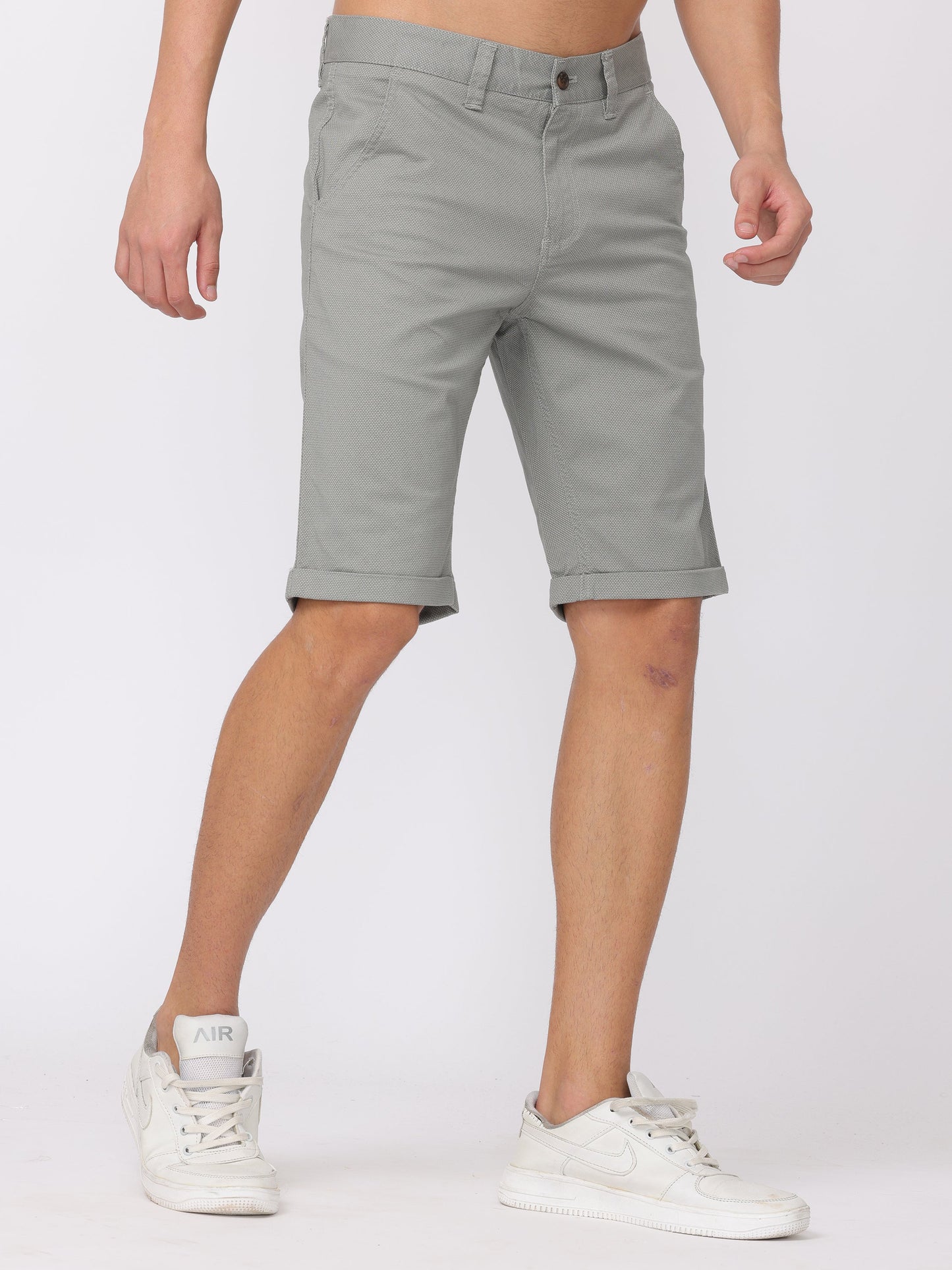 Men Grey Regular Fit Shorts