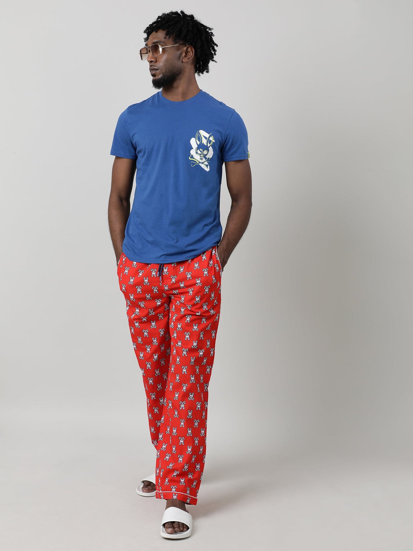 Orange Cotton Louge Pants