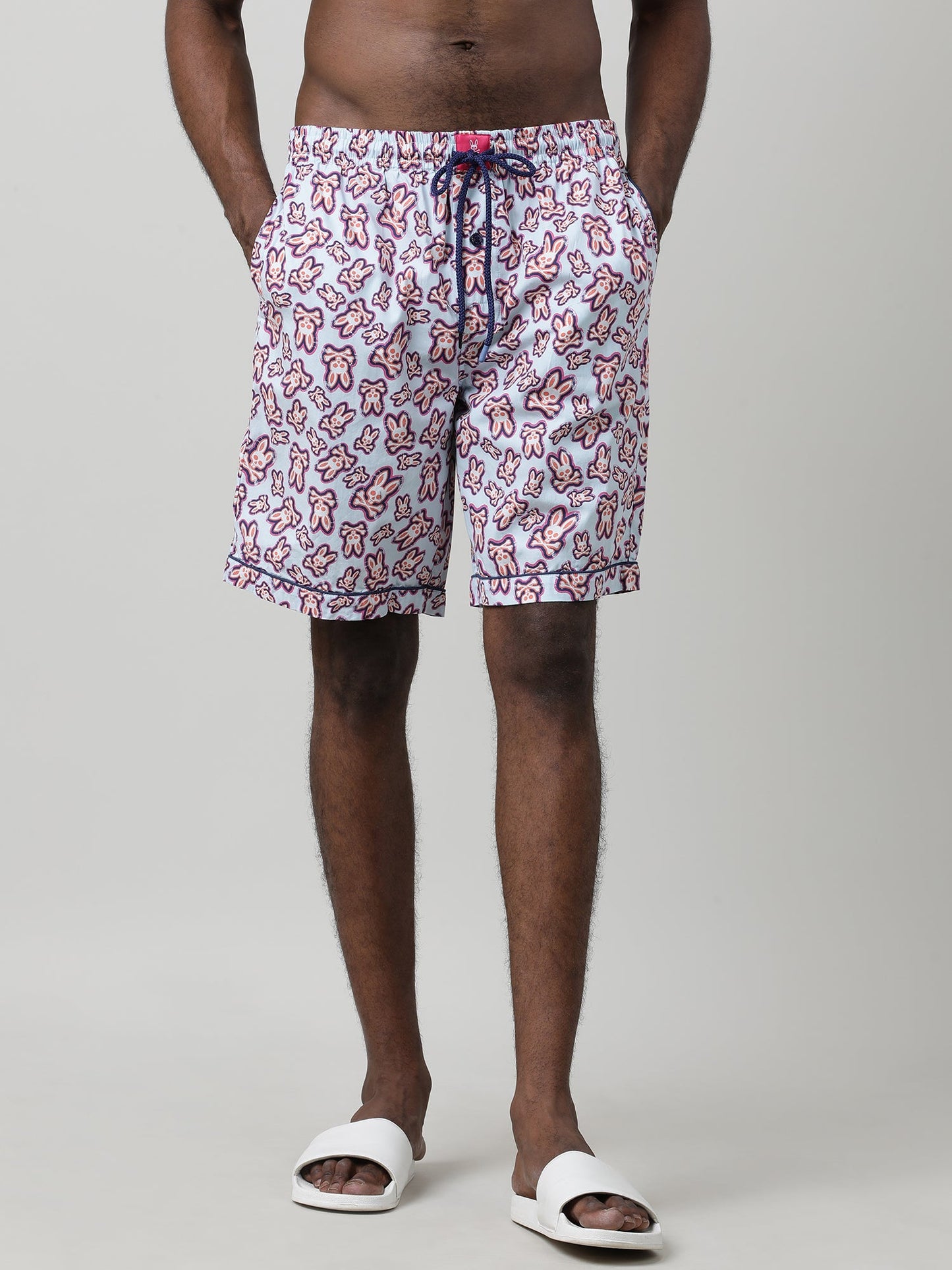 Printed Comfort Fit Cotton Knee Length Shorts