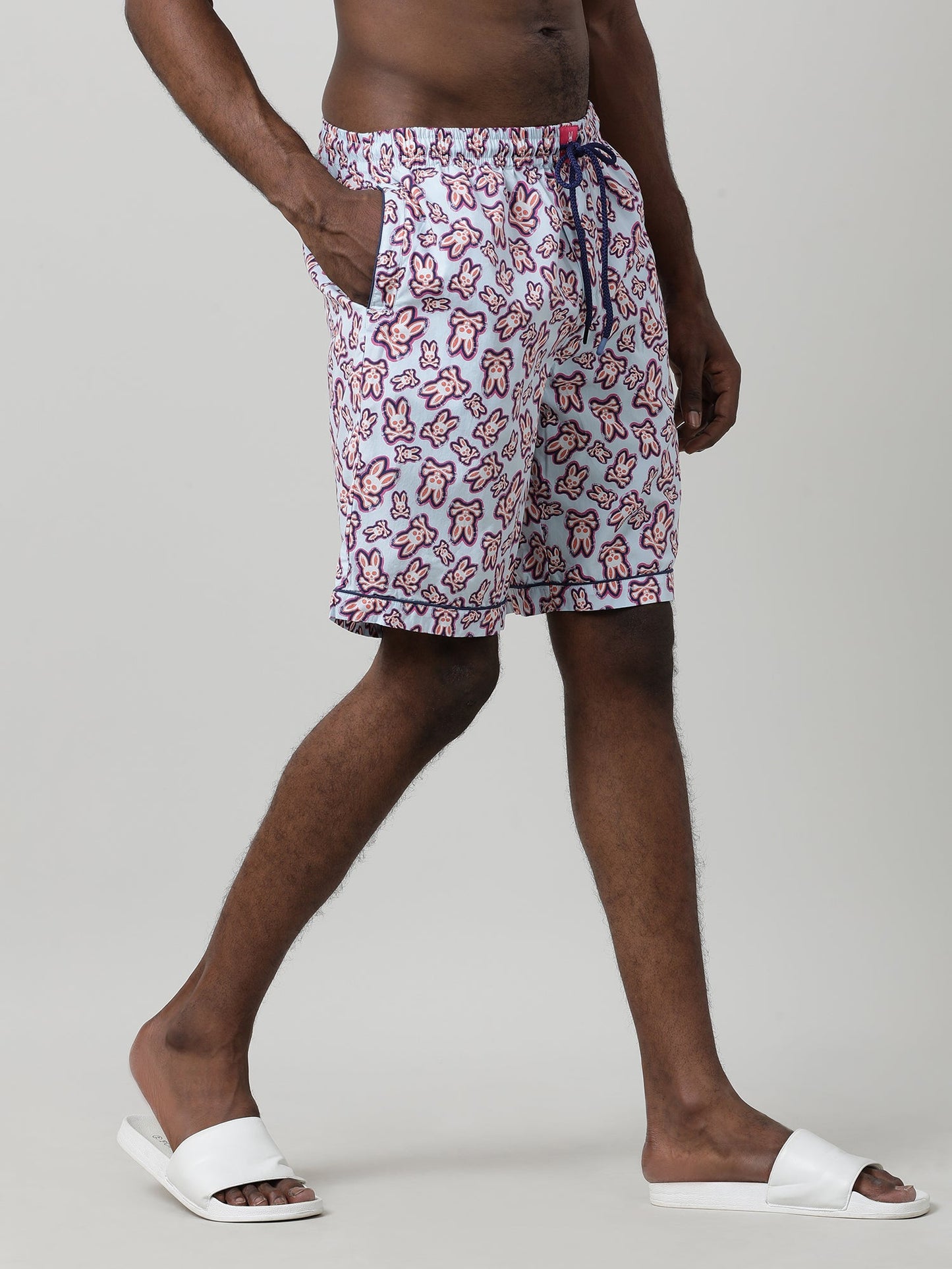 Printed Comfort Fit Cotton Knee Length Shorts