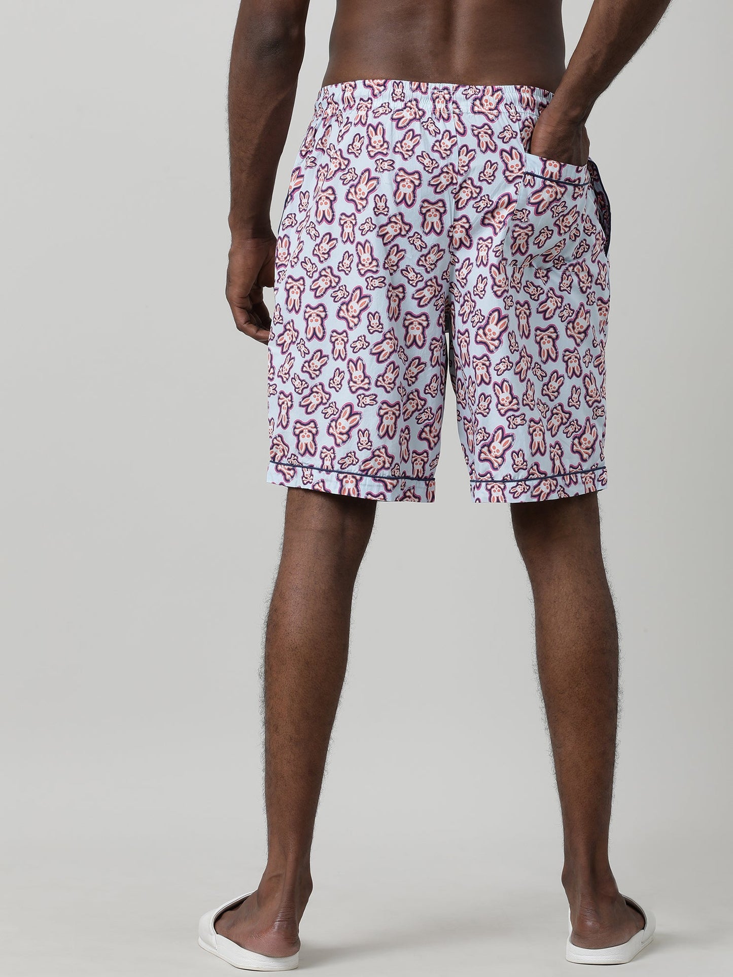 Printed Comfort Fit Cotton Knee Length Shorts