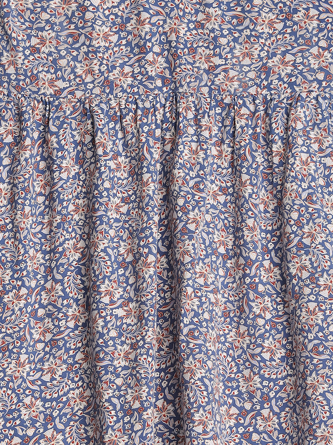 Women Blue Printed Long Length Skirt