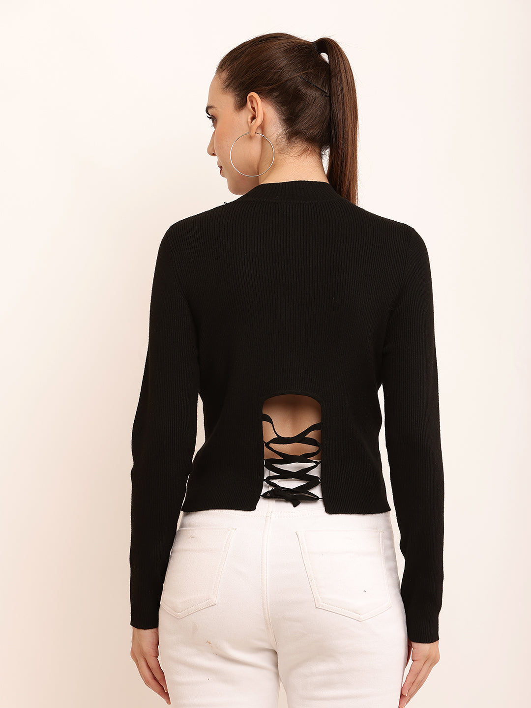Women Slim Fit Grey Top