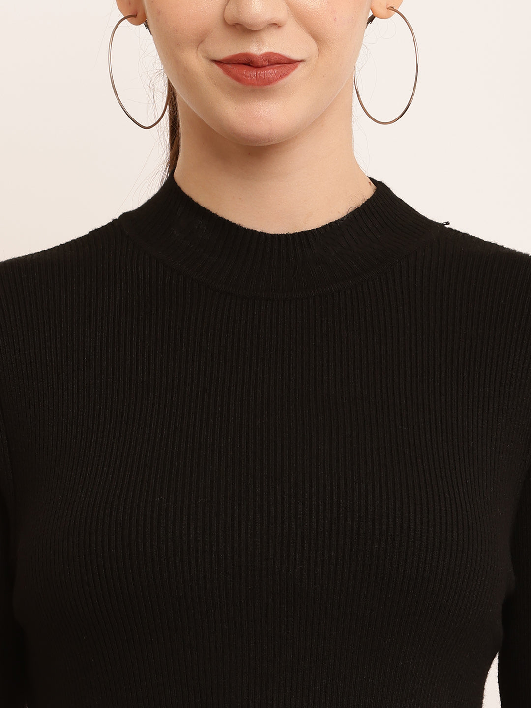 Women Slim Fit Grey Top