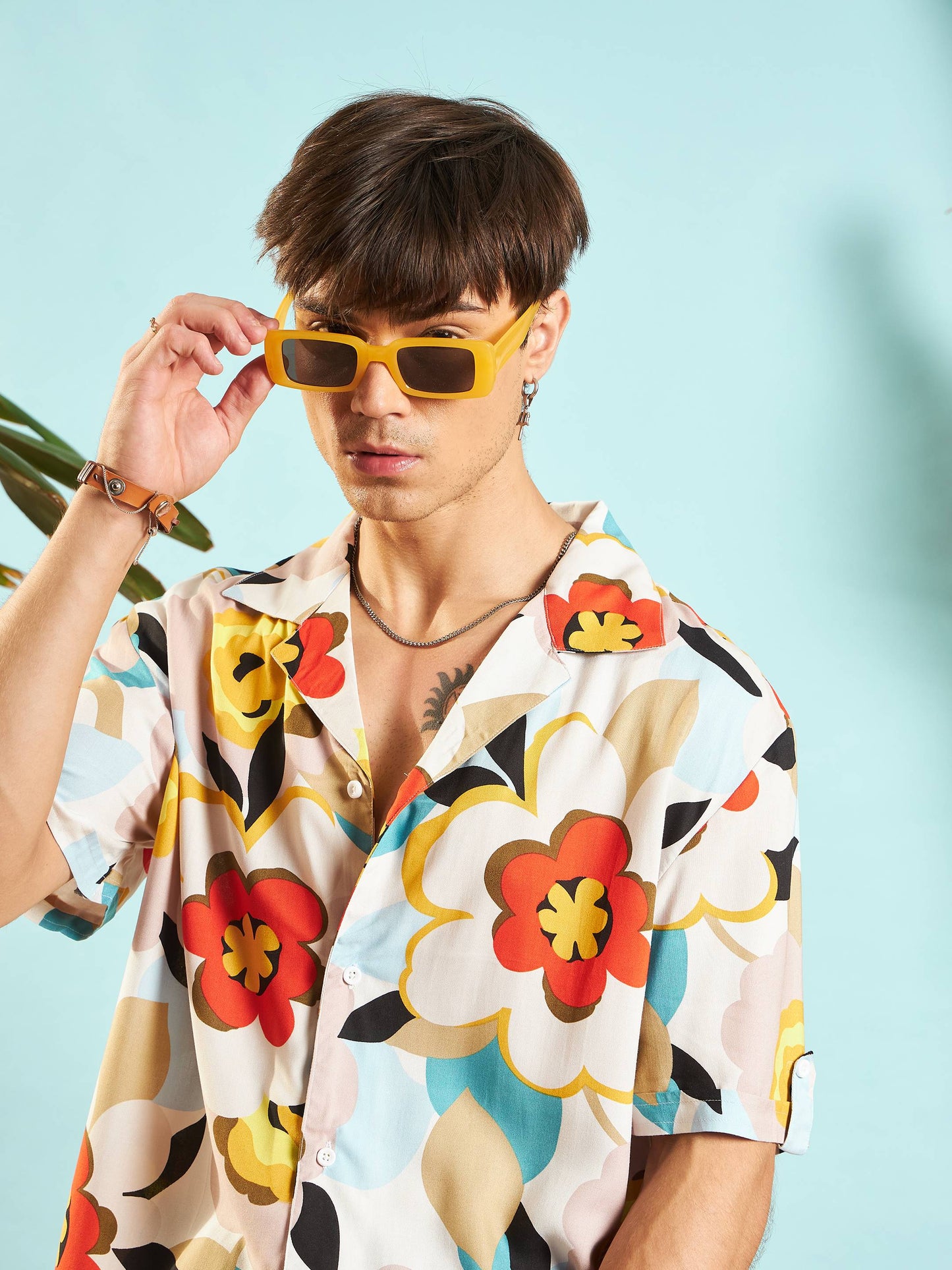 Men Floral Relax Fit Shirt