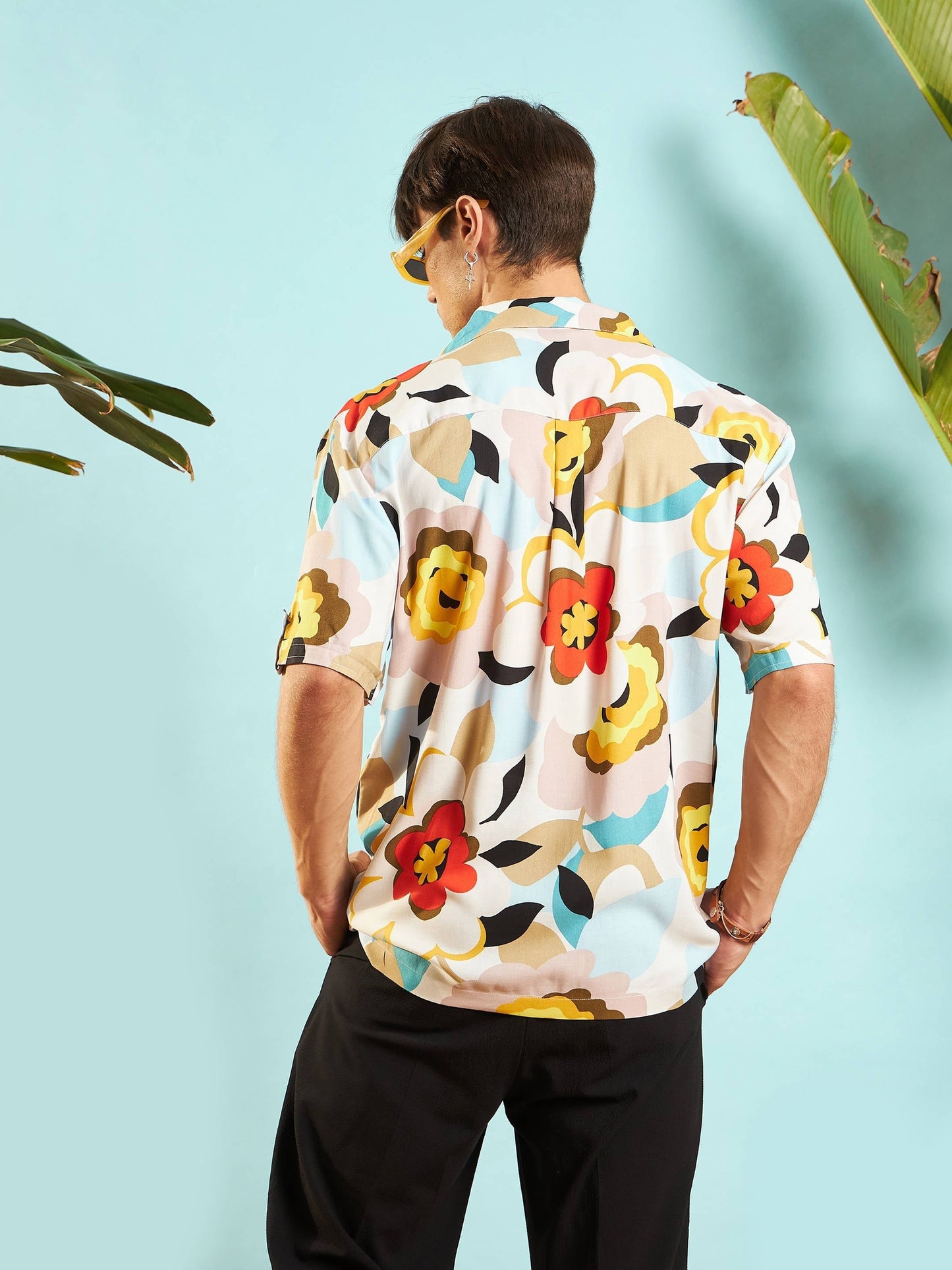 Men Floral Relax Fit Shirt