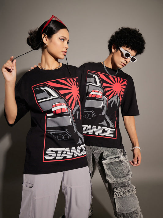Unisex Black Stance Oversized T-Shirt