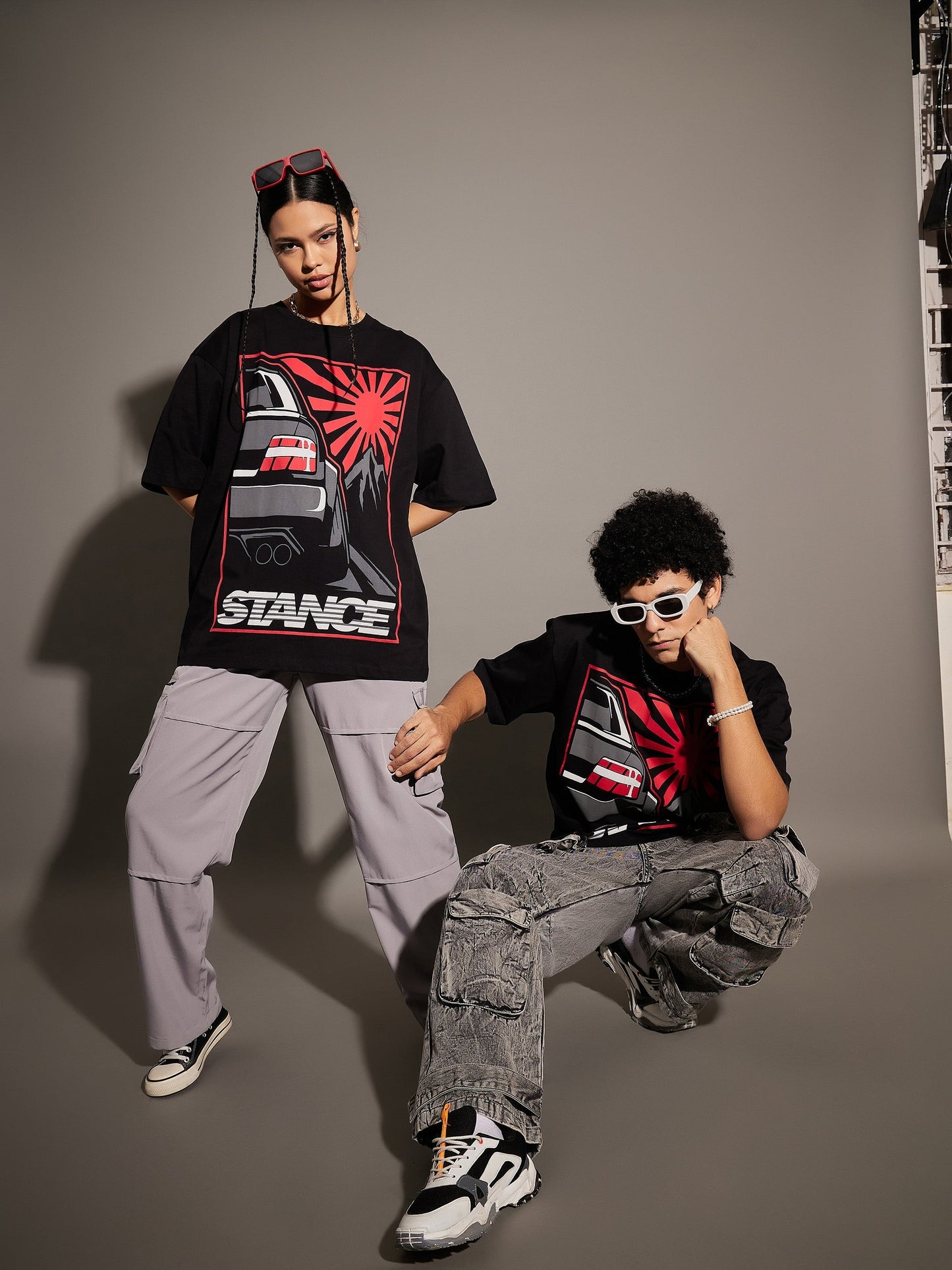 Unisex Black Stance Oversized T-Shirt