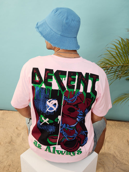 Unisex Pink Decent Oversize T-Shirt