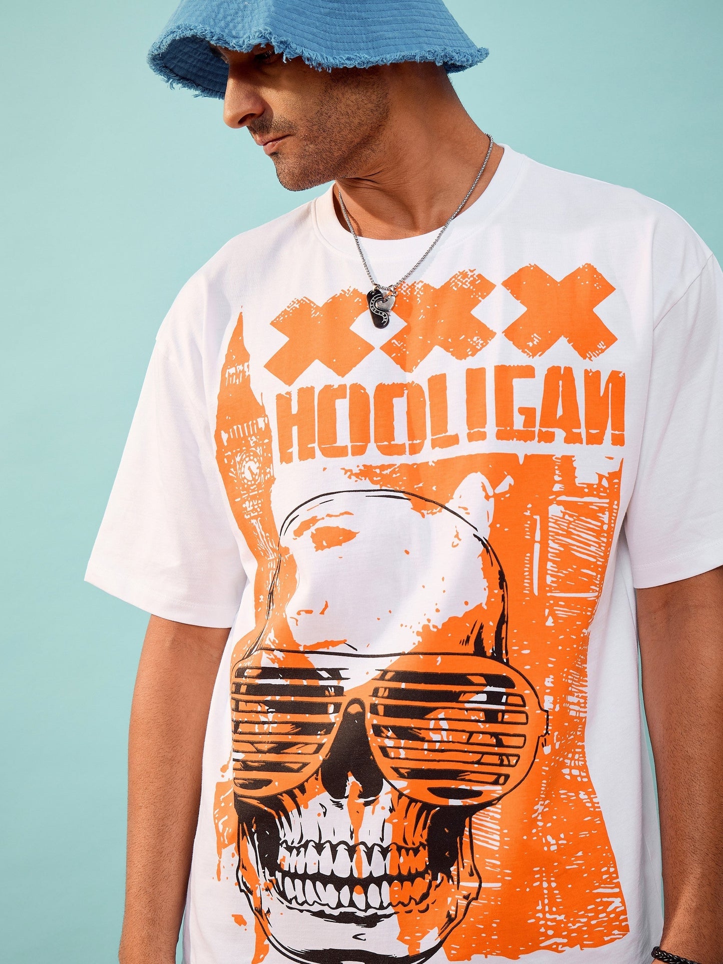 Unisex White Hooligan Oversize T-Shirt
