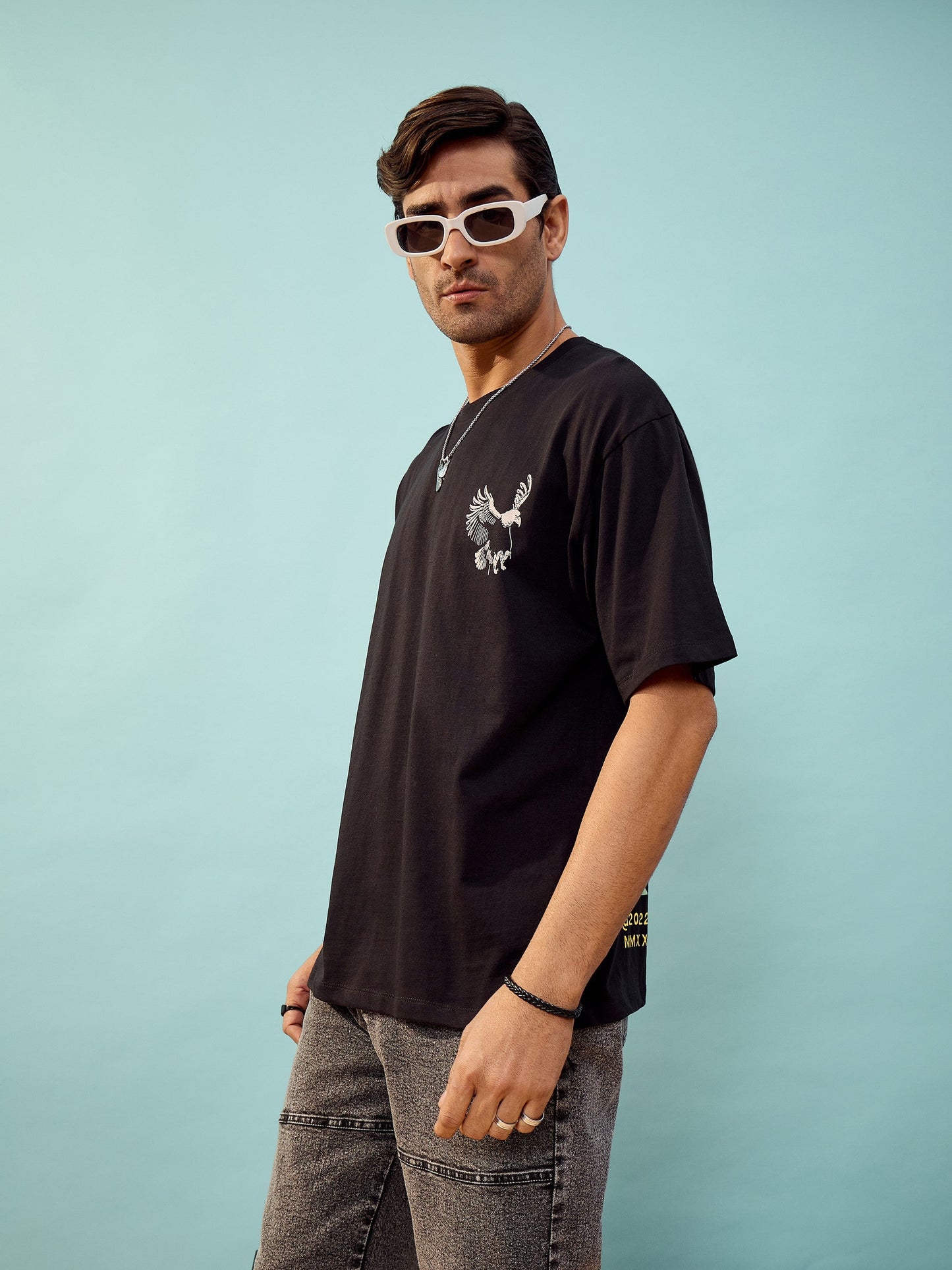Unisex Black Never Again Oversize T-Shirt
