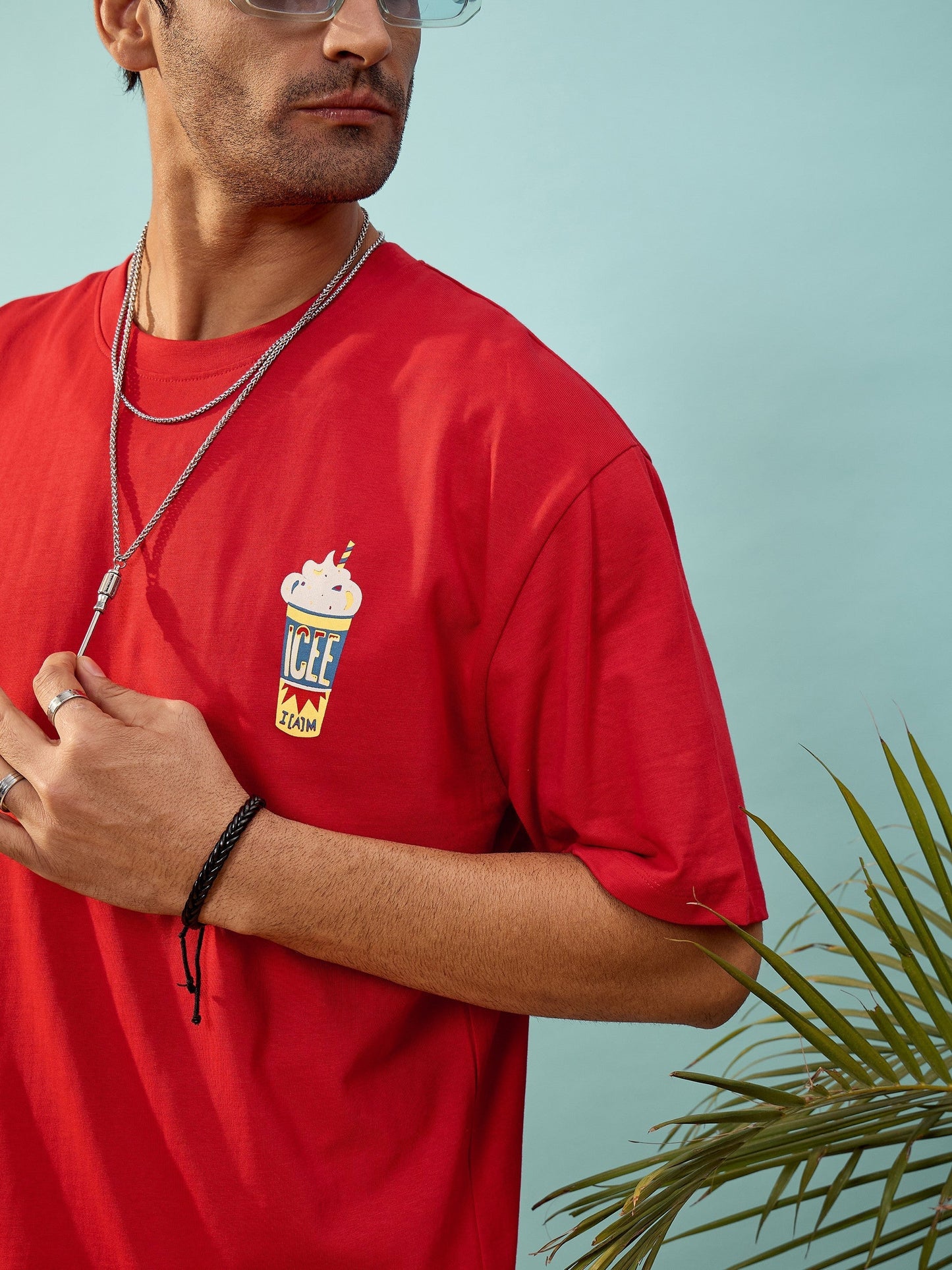 Unisex Red First Bite Oversize T-Shirt