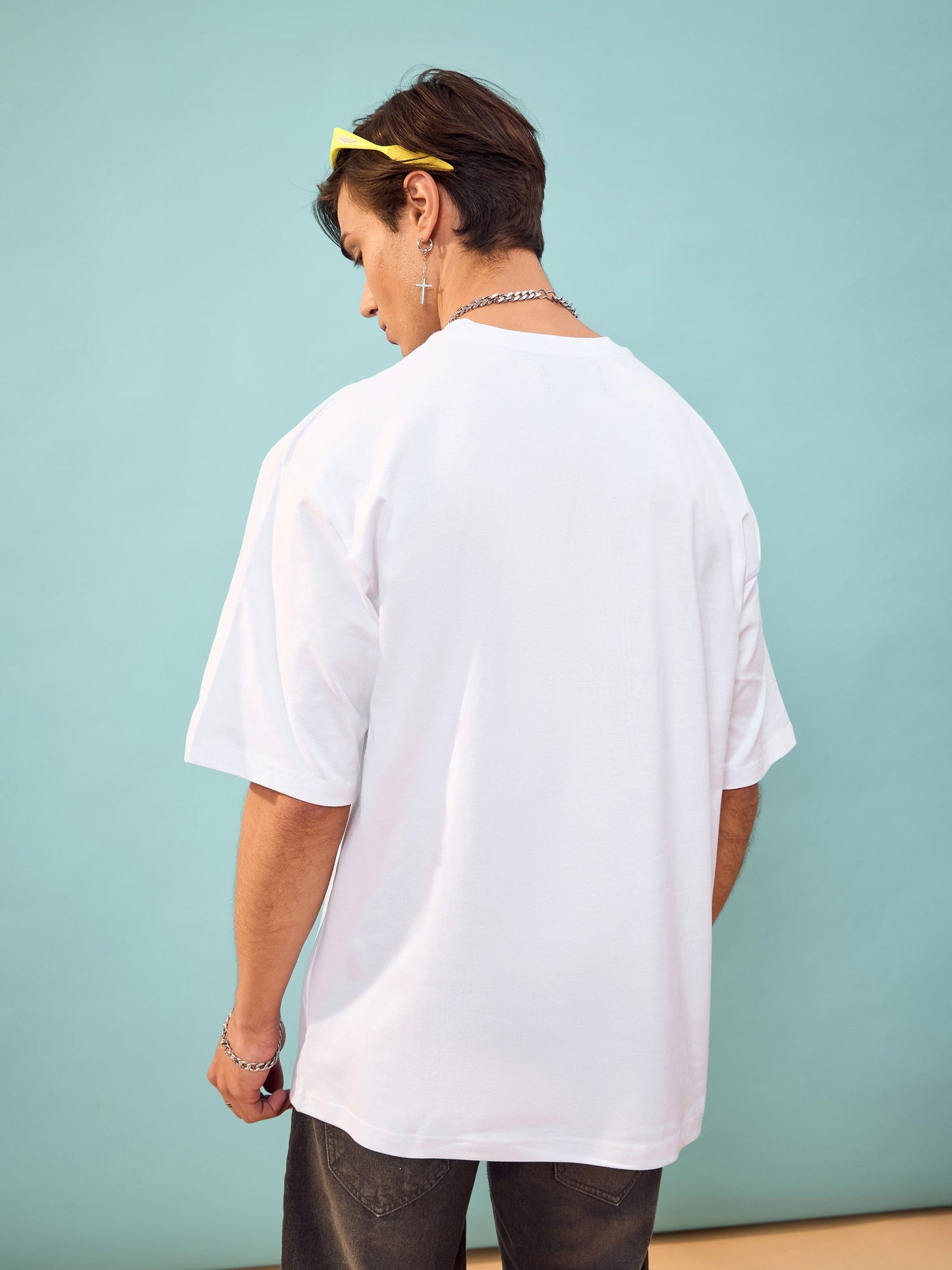 Unisex White Social Introvert Oversize T-Shirt