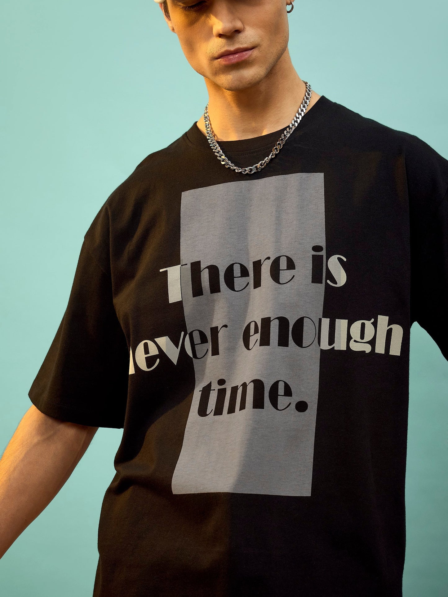 Unisex Black Enough Time Oversize T-Shirt