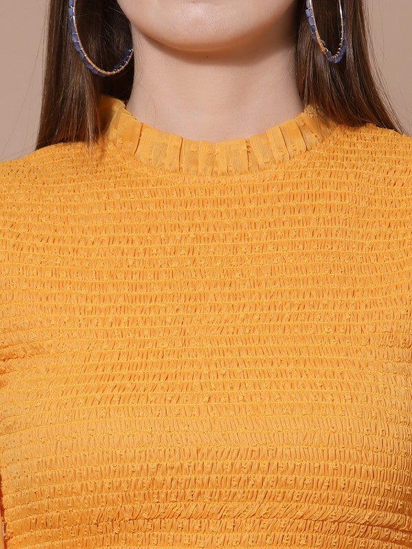 Odour Free High Neck A Line Women Dress