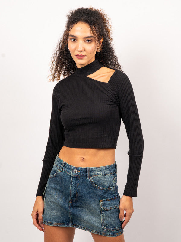 Urban Chic Cut Out Detail Fitted Top