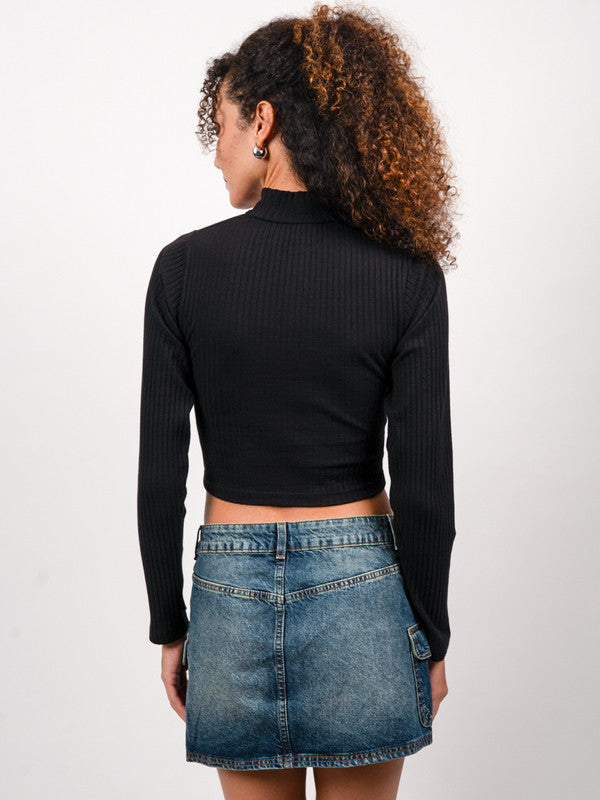 Urban Chic Cut Out Detail Fitted Top