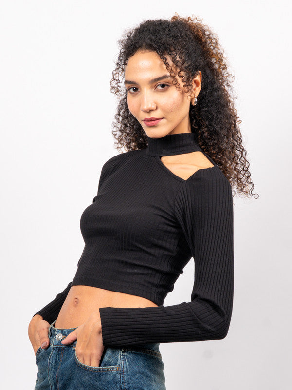 Urban Chic Cut Out Detail Fitted Top