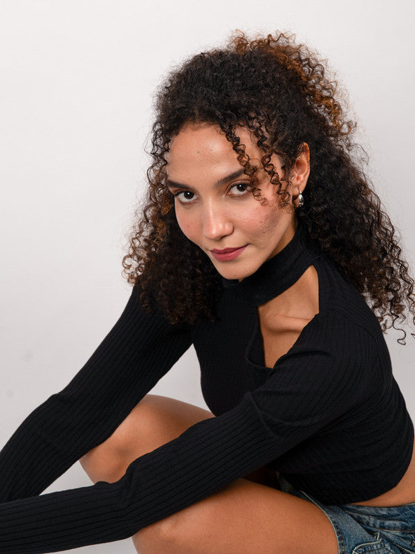 Urban Chic Cut Out Detail Fitted Top