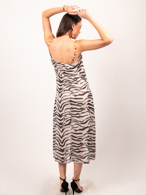 Women Strapped Cowl Dress