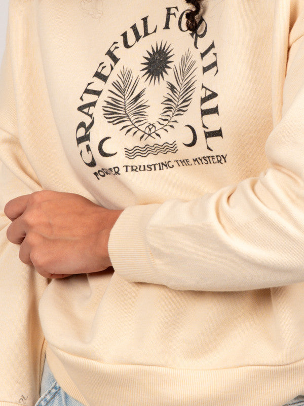 Oversized Motif Details Sweatshirt