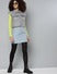 Women Grey Sleeveless Crop Jacket