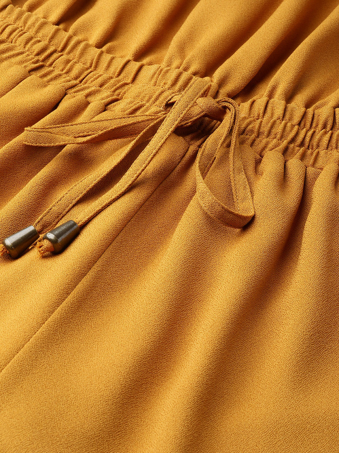 Mustard Side Tape Tube Bardot Jumpsuit