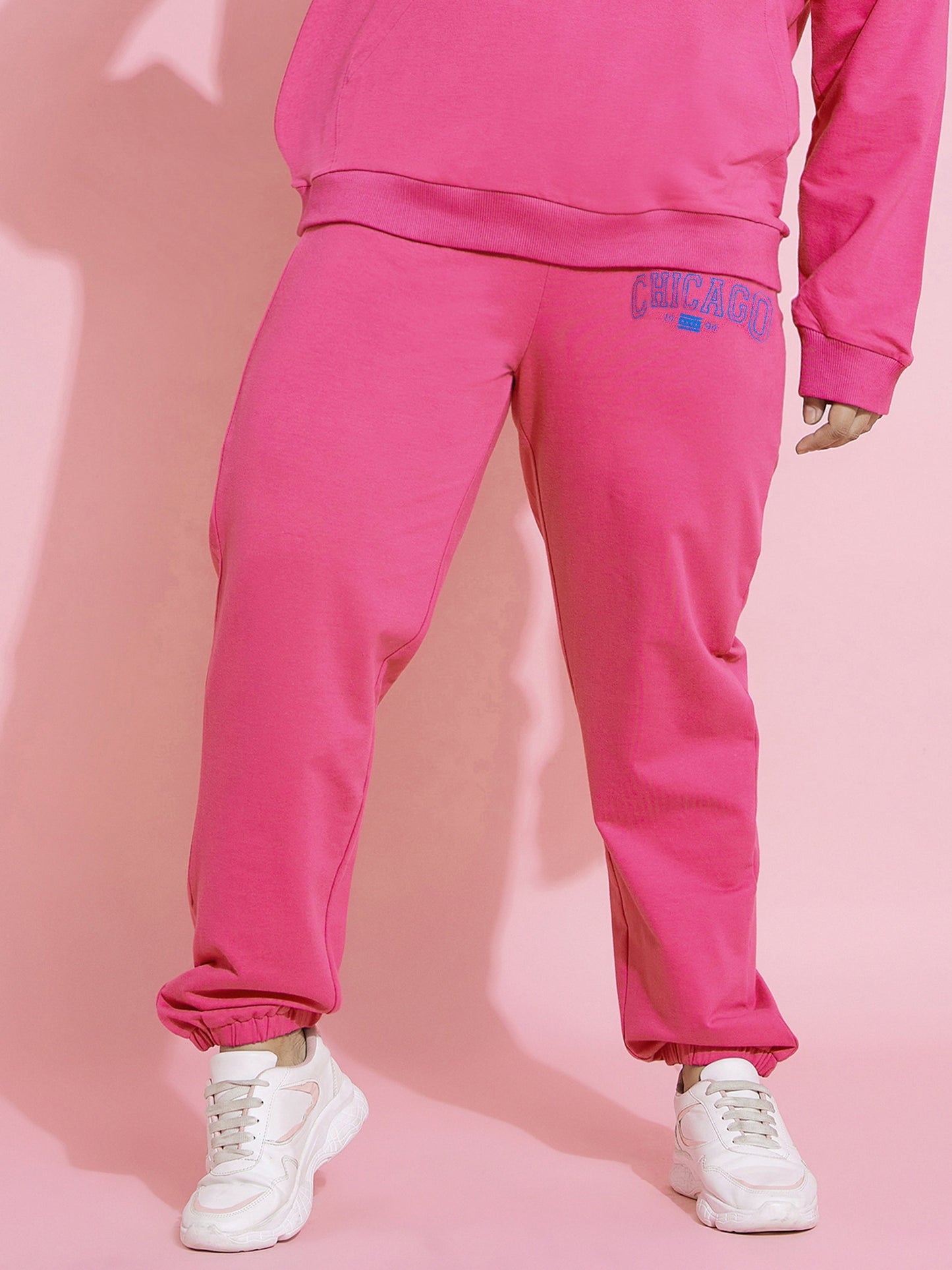 Women Pink Chicago Fleece Joggers