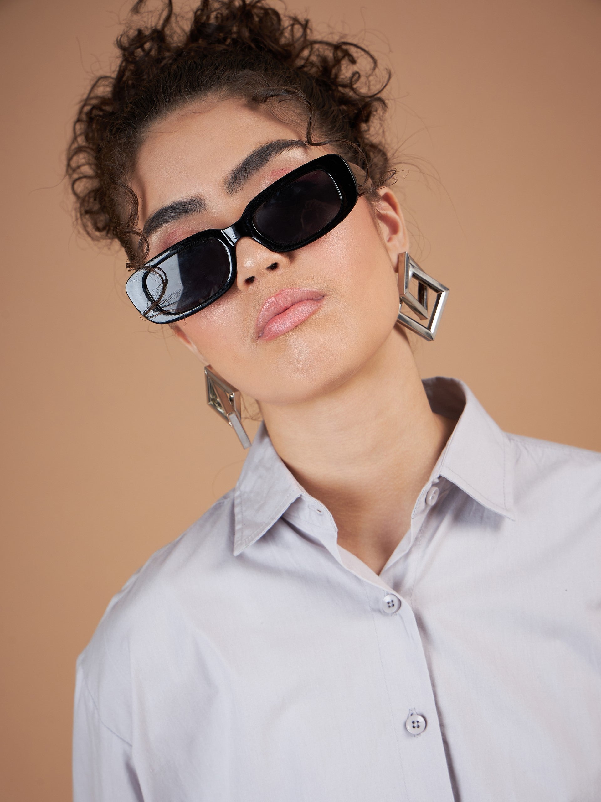 Grey Cotton Poplin Back Placket Shirt-SASSAFRAS