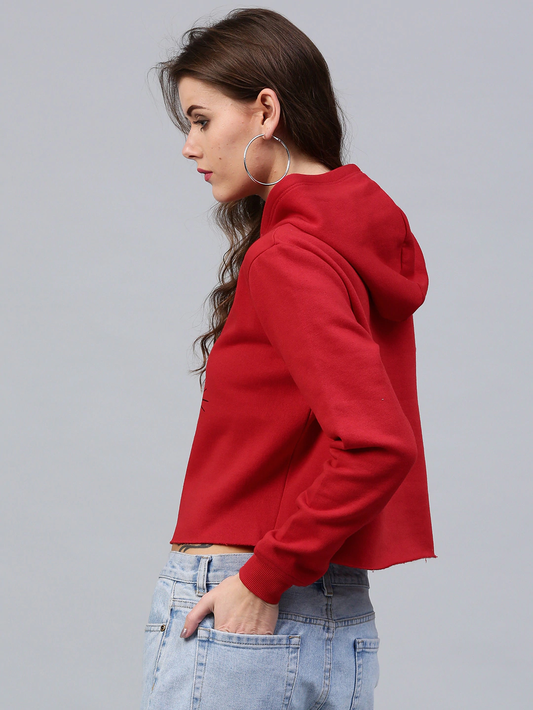 Women Red Bow Kitty Sweatshirt
